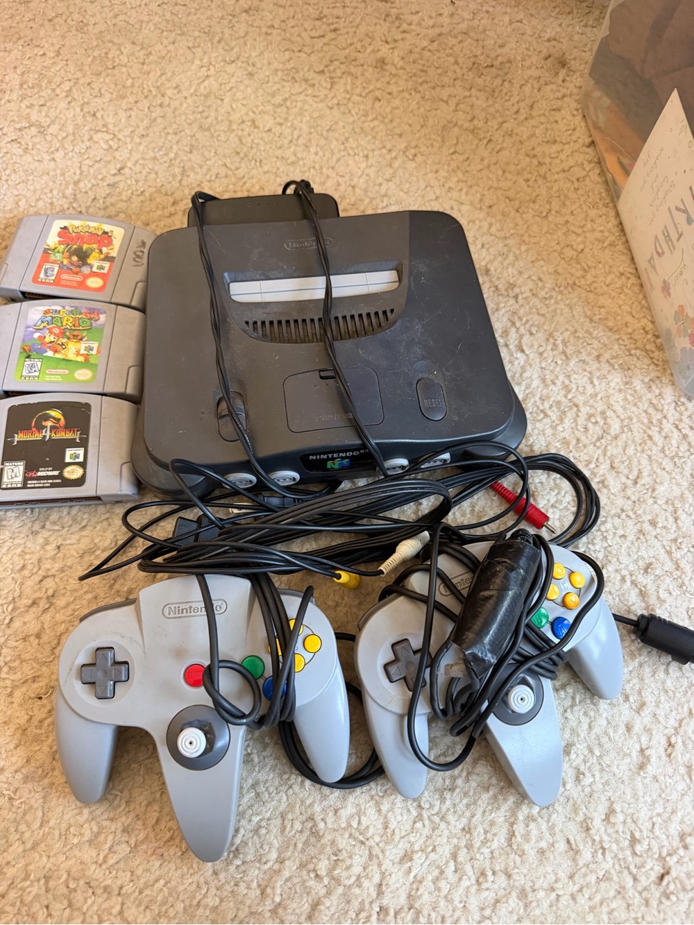 Nintendo 64 Gray Console Bundle with Two Controllers